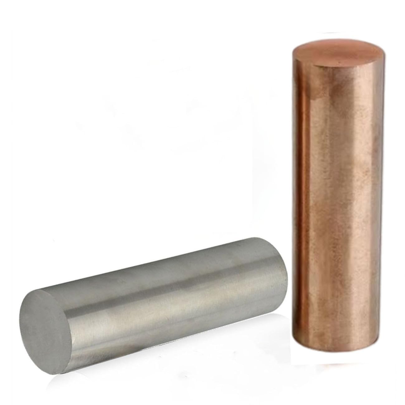 Copper Rod 4" Length x 3/4" Diameter - Bare Copper-Zinc Alloy Metal Bar for Science Experiments, DIY Crafts, School Projects & Research