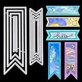 2 Set 8 PCS Bookmark Die Cuts for Card Making, Metal Cutting Dies DIY Craft Carbon Steel Embossing Template Bookmark Metal Stencils Scrapbooking Tool Metals Dies for Paper Crafting Supplies