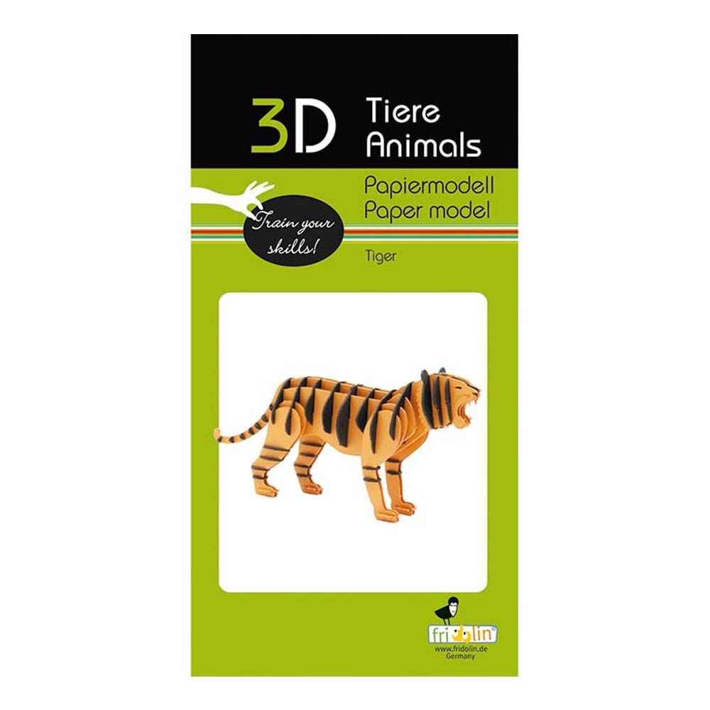 Fridolin3D paper model, tiger