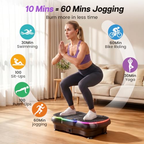 POWERFUEL Large Vibration Plate Exercise Machine for Lymphatic Drainage - image 2