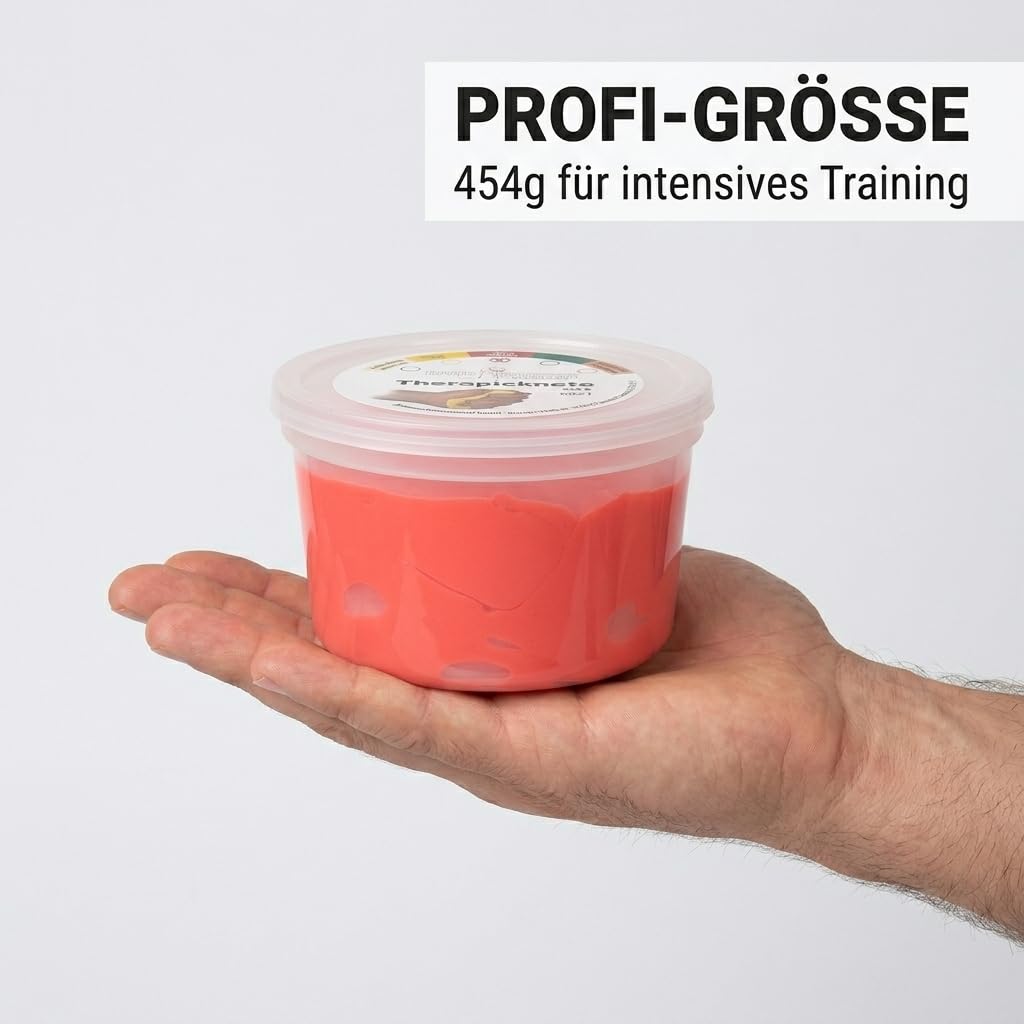 Plastilina terapúetica media para fisioterapia y entrenamiento, 453 g, color rojo