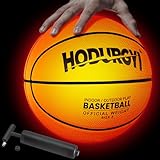 Hodurgyi Glow in The Dark Basketball with Pump, Light Up Basketball for Teen Boy, Cool Toys for Boys & Girls 8-12 Year Old, Sports Toys & Birthday Gifts for Kids Age 6 7 8 9 10 11 12 13+