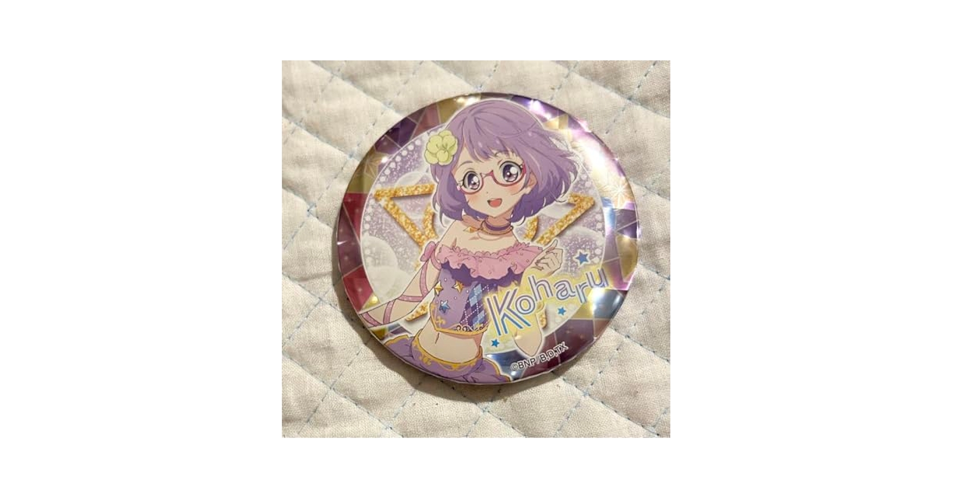 Amazon.co.jp: 七倉小春 アイカツ グリッター ガラポン 缶バッジ