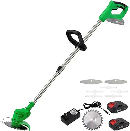 Amazon Com Maxman Cordless Weed Eater Battery Operated Powered With 3 Types 9 Blades 2 Batteries Electric Weed Wacker Brush Cutter 47 Inch Powerful Grass String Trimmer For Lawn Yard Bush Trimming