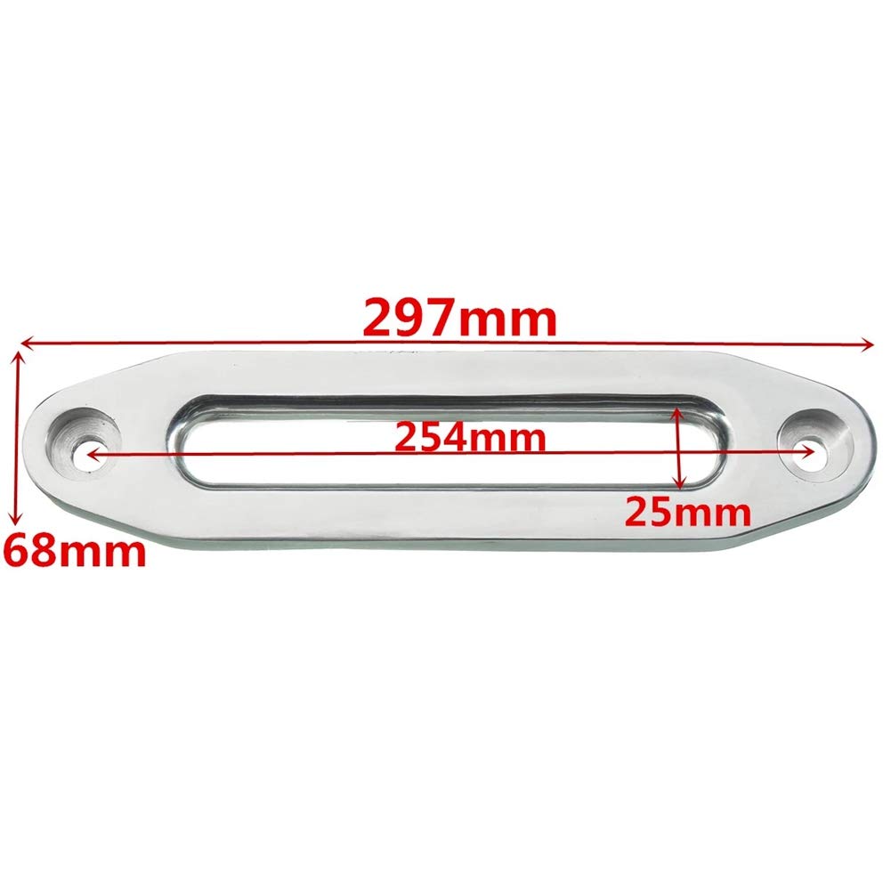 10 pollici Hawse Passacavi, guida per verricello universale Hawse Passacavi Billet Winch sintetico Corda per verricello Guida per cavo Guida in alluminio Porta per verricello 9000-12000 LBS