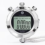 Stopwatch Timer, Digital Stop Watch with 0.01second & 0.001second Timing, Metal 10/100/400 Laps Memory, Rolilink Large dispaly Alarm Clock for Coach Sports Running Marathon - Image 2