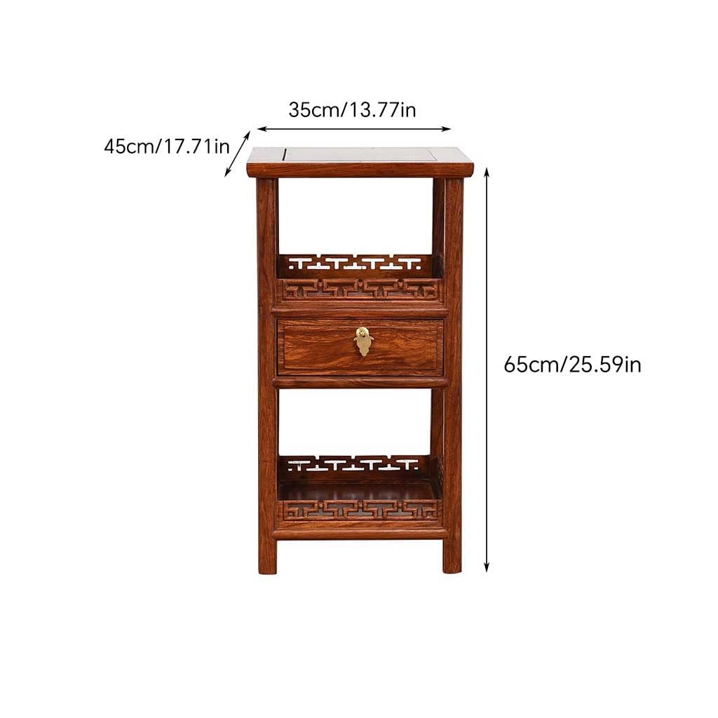 eexbz Sofa Wooden Chinese Style Living Room Sofa Side Table Wooden Furniture Small Side Table Corner Table Sofas for Living Room