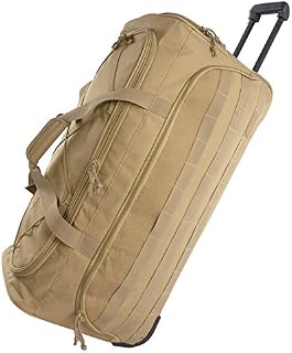 Highland Tactical 30" Squad Large Tactical Rolling Duffel Bag, Desert, One Size