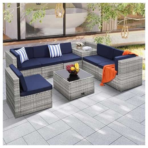 KROFEM 8-Piece Sectional Patio Set