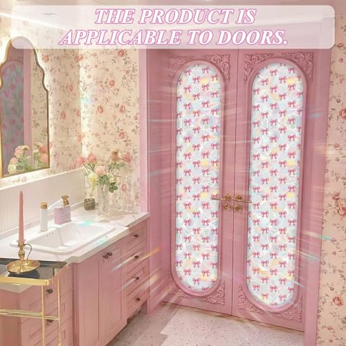 Vinilo Decorativo Para Ventana Bow Rosa 3D 42x200 cm miniatura 6