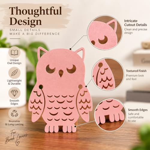 Image of 4 Pack Sanchi Homes Owl Bookmark Set | Assorted Colour | Durable Bioplastic