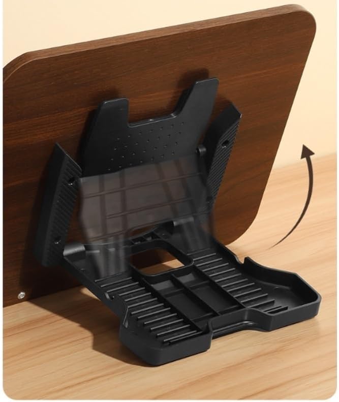 Density Board Book Stand ABS Reading Rack Wood Holder