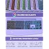 Wireless Keyboard and Mouse Backlits, Wrist Rest, LED Mouse, Rechargeable Ergonomic Keyboard with Phone Holder, Silent Light Up Combo for Computer, Mac, PC, Laptop, Chromebook (Purple)