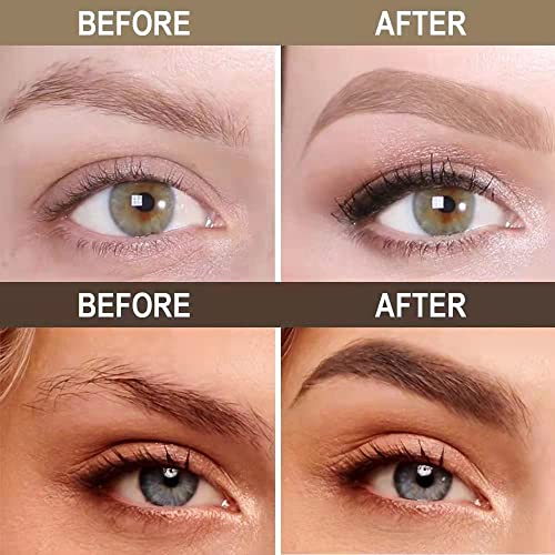 Eyebrow Stamp Stencil Kit for Women Dark Brown, Waterproof & Smudge-Proof Brow Set with 24 Reusable Shaping Stencils, Long-Lasting Pomade & Eyebrow Sealer – Great for Older Women - Thumbnail 5