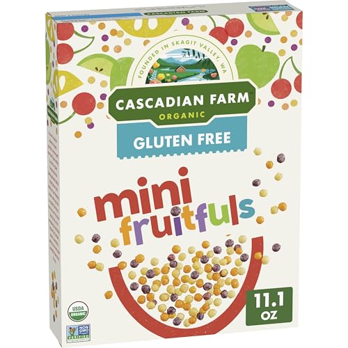 Cascadian Farm Organic Mini Fruitfuls, Gluten Free Cereal, Made with Whole Grain, Non-GMO, 11.1 oz