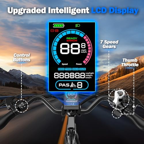 Electric Bike for Adults, 1000W Peak Motor, 60 Miles 22Mph