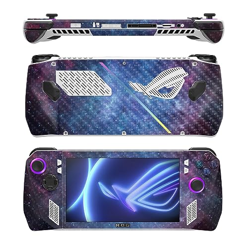 Image of MightySkins Carbon Fiber Skin Compatible with Asus ROG Ally - Nebula | Protective, Durable Textured Carbon Fiber Finish | Easy to Apply, Remove, and Change Styles