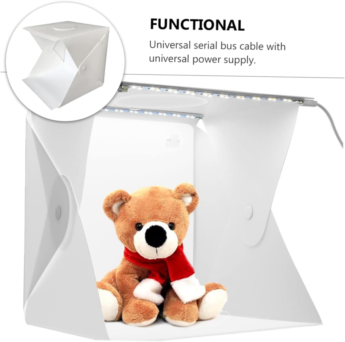 ARTIBETTER 1pc Portable Folding Photography Small Led Shooting Tent Dual Backdrops for Product Photography for Jewelry Toys and Gadgets