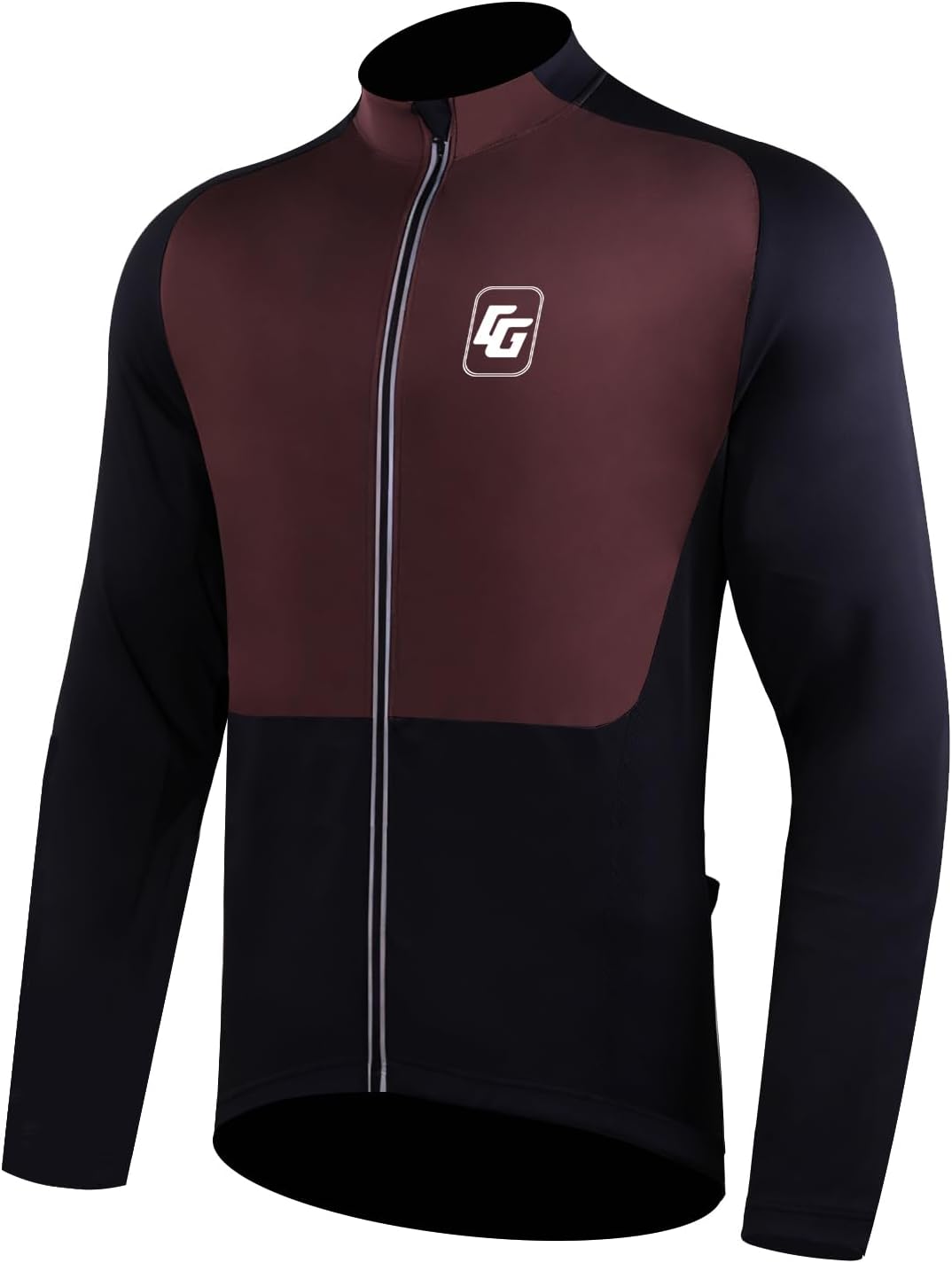 Thermal Fleece Cycling Jersey Mens Winter Windproof Bike Coat Runing Jacket with Full Zipper and Pockets