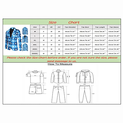 Xxbr Christmas Blazer For Mens, Ugly Xmas Santa Claus Snowflake Print Tuxedo Suit Jacket One Button Lapel Party Blazers Holiday Patriotic Nephew Party Family Polo T Top Soldiers Navy Khaki 18 Flannel #TOP5