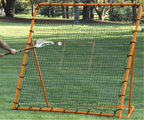 EZGoal Pro Lacrosse Folding Throwback Rebounder, Orange, 6'X6'
