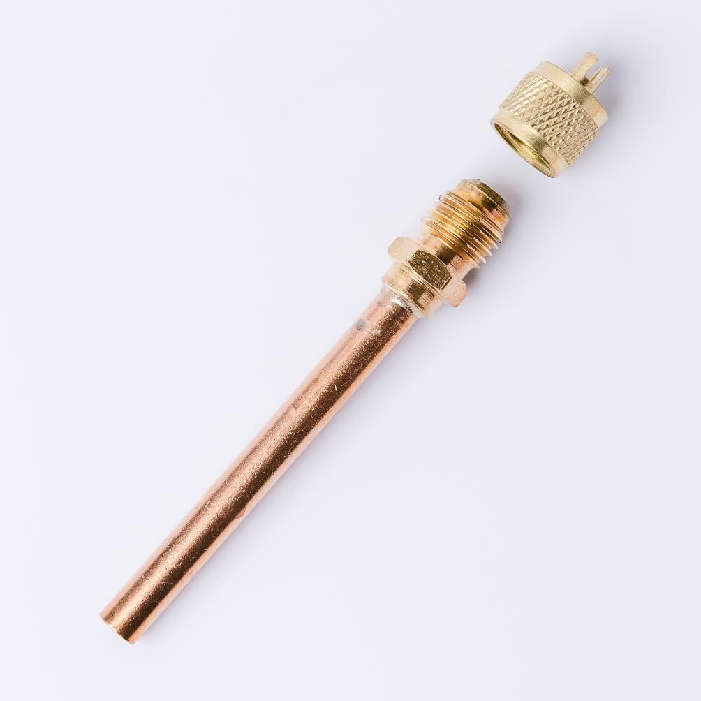 Refrigeration Schrader Valve 3 Pcs – Brass Copper Stem Service Access Fitting for HVAC, Mini Split AC, and Charging Line Maintenance