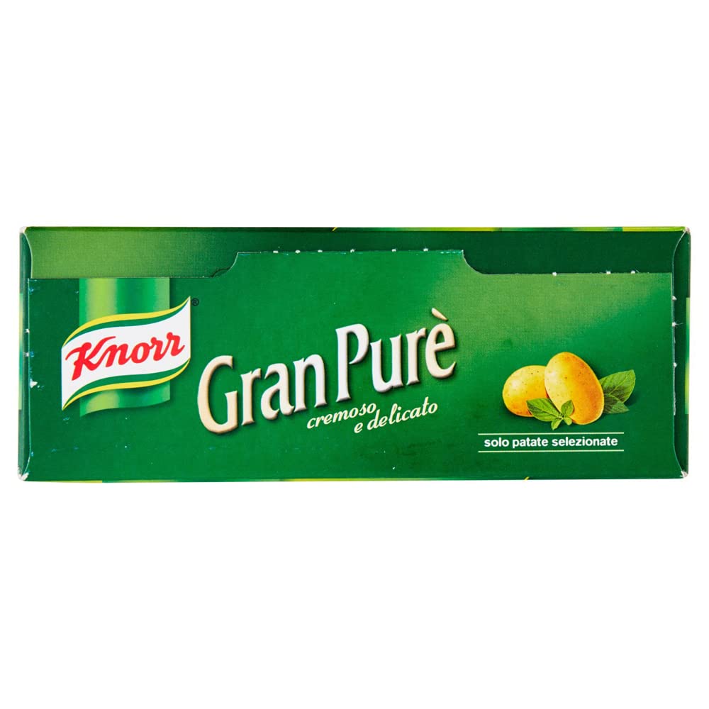 Knorr Gran Purè Cremoso e Delicato Preparado para puré de patatas sin gluten, 225 g (3x75 g)