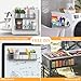 Magnetic Spice Rack for Refrigerator, 6 Pack 100% Metal Strong Magnet Shelf, Space Saving Spice Organizer, Home Kitchen Laundry Room Storage Organization W/ Paper Towel Holder, Utensils Racks (Grey)