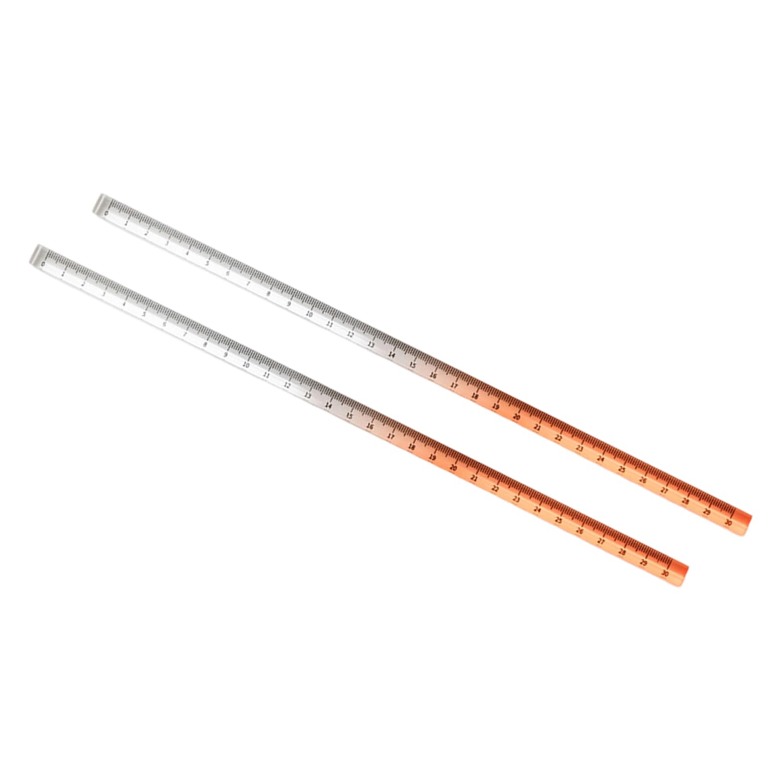 2Pcs Acrylic Clear Ruler, Colorful Straight Shatterproof Ruler Measuring Rulers School Offices Teaching Rulers Metric and Inch Scale