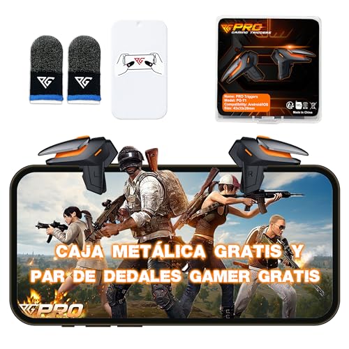 Progameplays Phone Triggers Controller Compatible con iPhone/Android, Disparar y Apuntar Sensible L1 & R1 Pubg Trigger (T1)