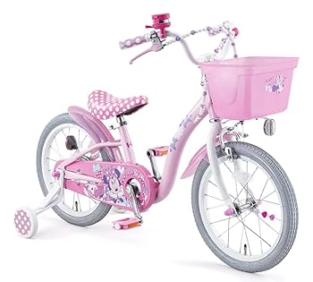 子供用自転車18インチ ディズニー ミニーマウス美品 ポッピンリボン 18インチ 子供用自転車 18インチ ディズニー ミニーマウス ポッピンリボン