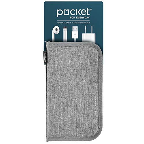 Flash Deals - 50% OFF Pocket for Everyday Personal Cable & Accessory Clear View Pockets Folder in Grey