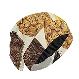 LORONA Bonnet souple pour adulte - Motif ananas, banane, noix de coco - Doux et léger - Pour la course à pied, la chimiothérapie - Pour homme et femme, Ananas Banana Coconut Pattern 1, M
