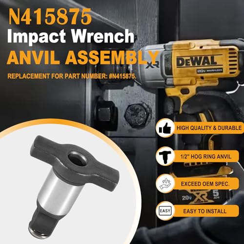N415875 1/2\" Anvil Replacement, Impact Wrench Anvil Assembly Compatible with Dewalt/Black & Decker 18V 20V MAX XR for DCF899HB type1-3,DCF899HP type1-3