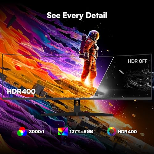Image of 49 Inch Curved Ultrawide Monitor, DQHD 5K 32:9 1500R VA Display, 165Hz, 1ms MPRT, G-Sync & FreeSync, HDR400, 127% sRGB, Adjustable Stand, HDMI & DisplayPort, VESA,Pro Gaming & Creating