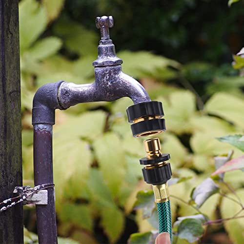 Biswing 3/4 Inch Garden Hose Quick Connector, Aluminum Male And Female Quick Connect Garden Hose Fittings, Quick Release Water Hose Connector Fitting (4 Pack) #TOP3