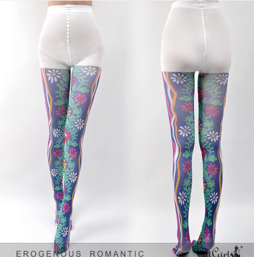 Image of Sahabowi Women Tights, Opaque High Waist Pantyhose, Vintage Control Top Stockings
