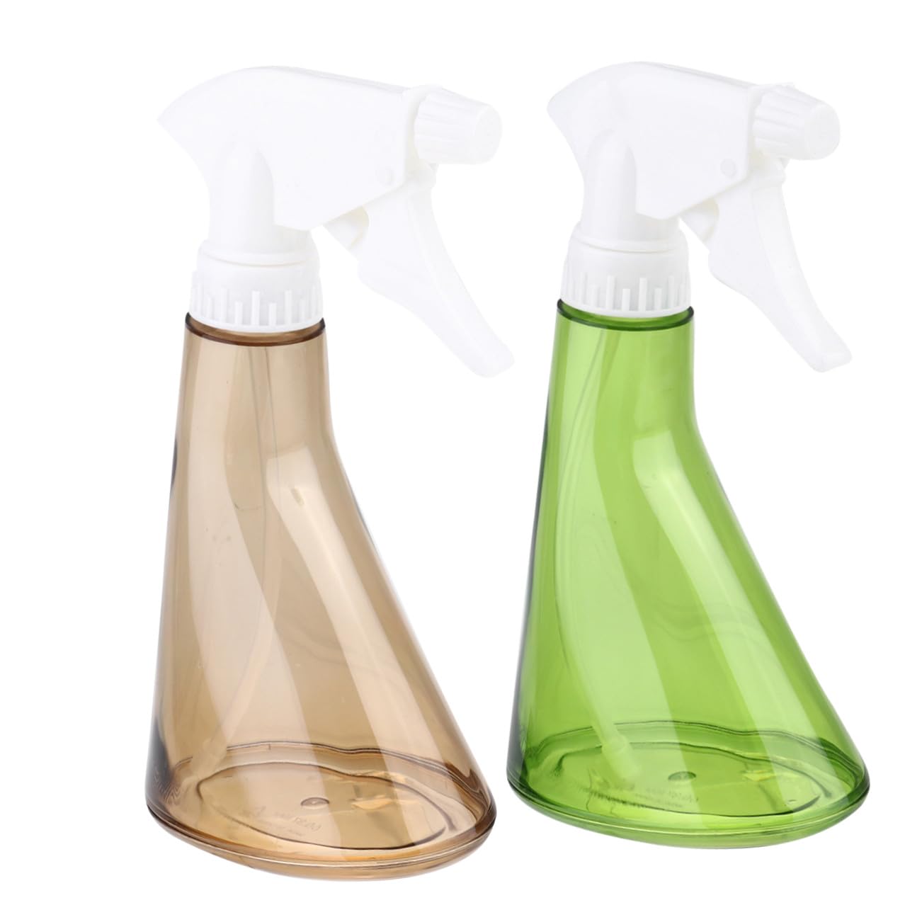 2stücke Kunststoff Sprühflasche Mit Feinem Nebel Wiederbefüllbar Leichte Gießkanne Für Pflanzen Friseursalon Haushalt Transparent Braun Langlebig Einfach Zu Bedienen