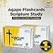 Agape Scripture Memory Cards - 100 NIV Bible Verse Flashcards for Adults & Kids, Perfect for Bible Study, Memorization, and Christian Education, Pocket-Sized, Durable Design, Great Gift for Faith Learning