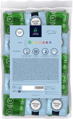 Préservatifs 47 mm Mister Size transparents pour un ajustement sur mesure parfait - 2