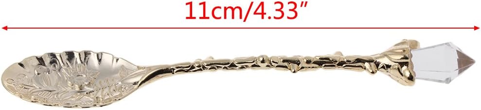 Hot Royal Luxury Vintage for Carved Coffee Tea Ice Cream Scoop Spoon Carved Spoons Curved for Elderly Set for Special Needs Toddler Feeding for Adults Ice Cream Tea