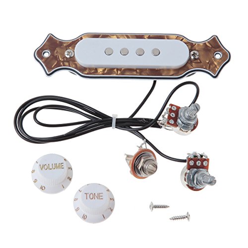 uctop Store Bronze Pearl Guitare son trou Micro Kit harnais de câblage pour 4 et 6 cordes Boîte à Cigares