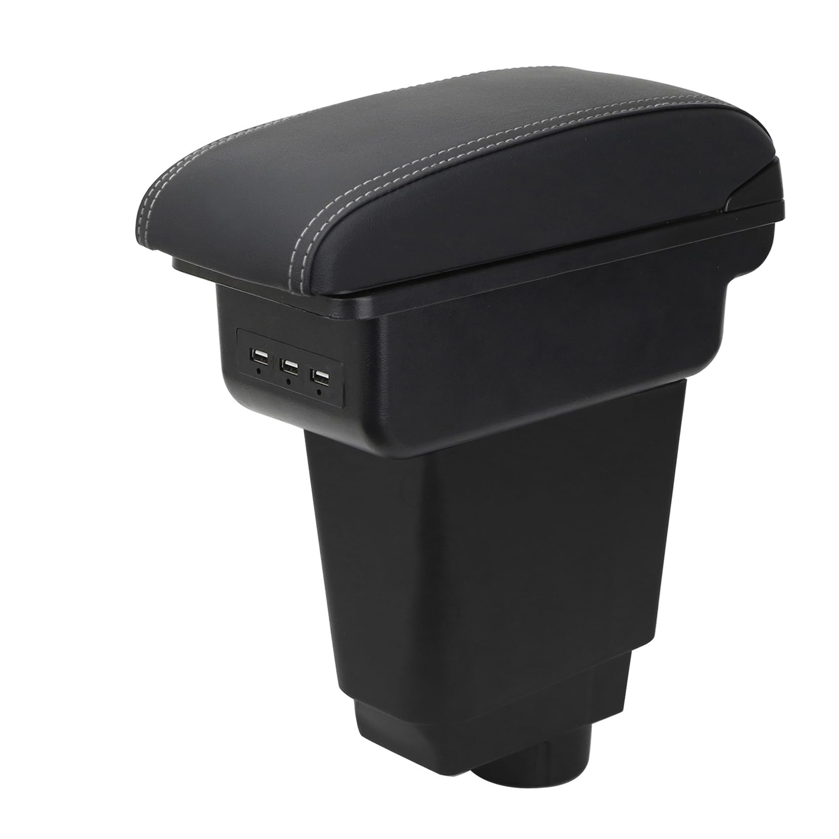 YJYWZH Bracciolo Centrale per Fiat Punto (2012–2018) con Porta USB-C Doppio Vano Portaoggetti, Coperchio Scorrevole, Design Integrato