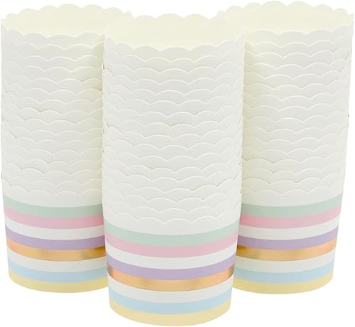 Miniatura 6 de Sparkle and Bash Moldes para cupcakes Papel pastel, 2.2 pulgadas, 50 unidades Tazas de papel decorativas para hornear cumpleaños, repostería en