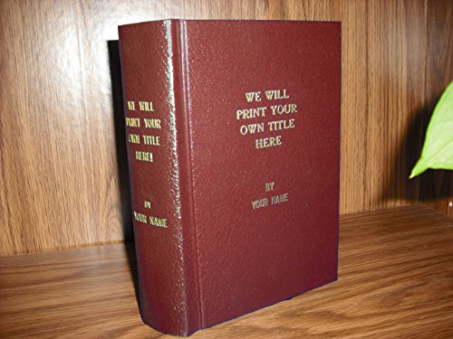 Grimm Personalized Blank Book, Custom Stamped Gift Book, 4 7/8" x 7" x 1 1/2", #4172 (Maroon)