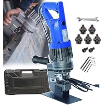15T Electric Hole Punches | Electric Hydraulic Hole Puncher | with 5 Dies & 7 Accessories & Toolbox | Hydraulic Punching Machine for Fast Punching, Steel, Copper, Aluminum, Iron
