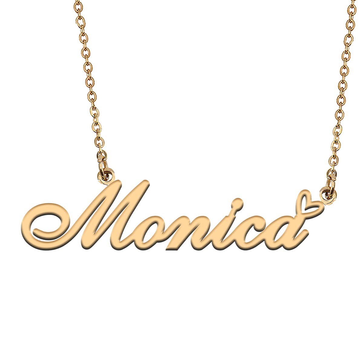 Personalized Custom Initial Pendant Name Necklaces for Women Girls in Gold Silver