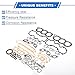 VekAuto 1set Cylinder Head Gasket Kit for NISSAN Engine.VG30 Efficiency Seal Metal Rubber Engine Valve Gasket Set
