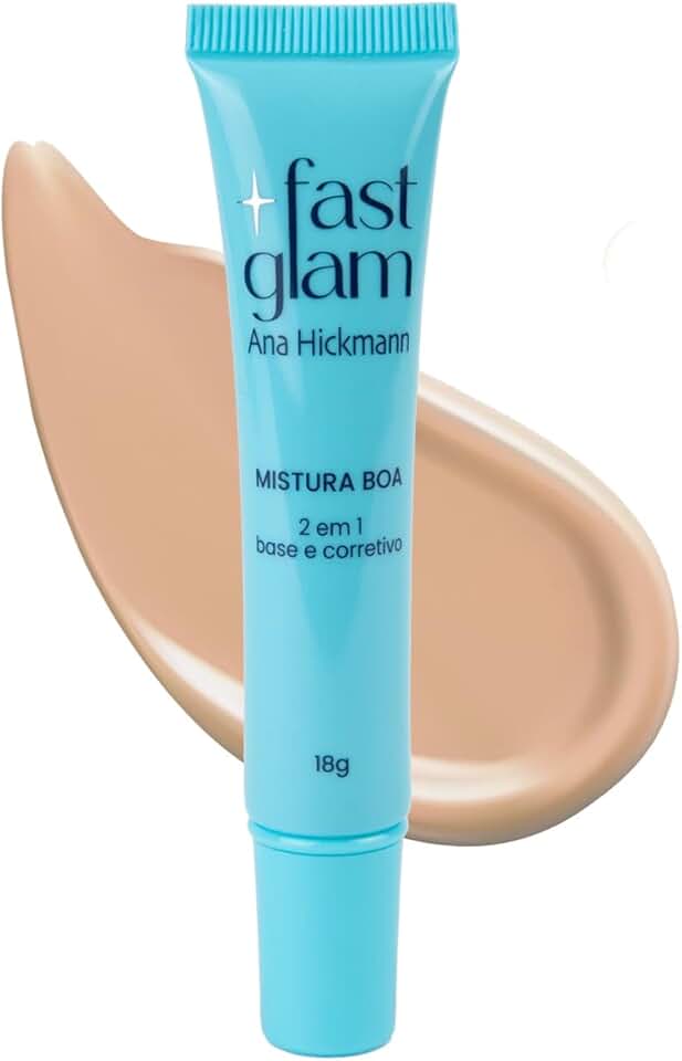 Mistura Boa Base 2 em 1 – Claro 1 – Ana Hickmann – Base e corretivo com alta cobertura e efeito matte