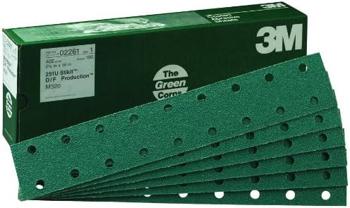 3M 02262 Green Corps Stikit 2-3/4" x 16" 36E Grit Dust-Free Sheet